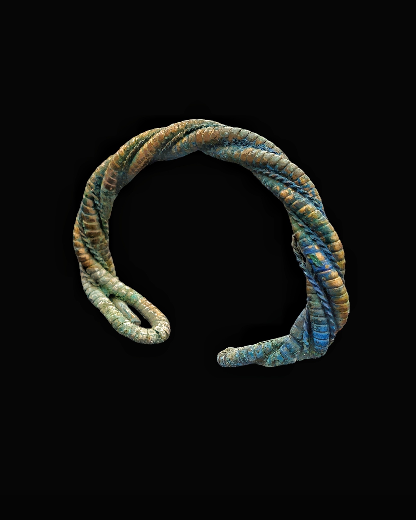 Viking period bronze twisted bracelet