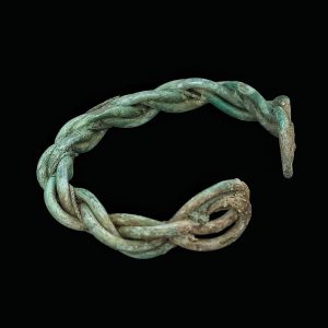 Viking period bronze twisted bracelet