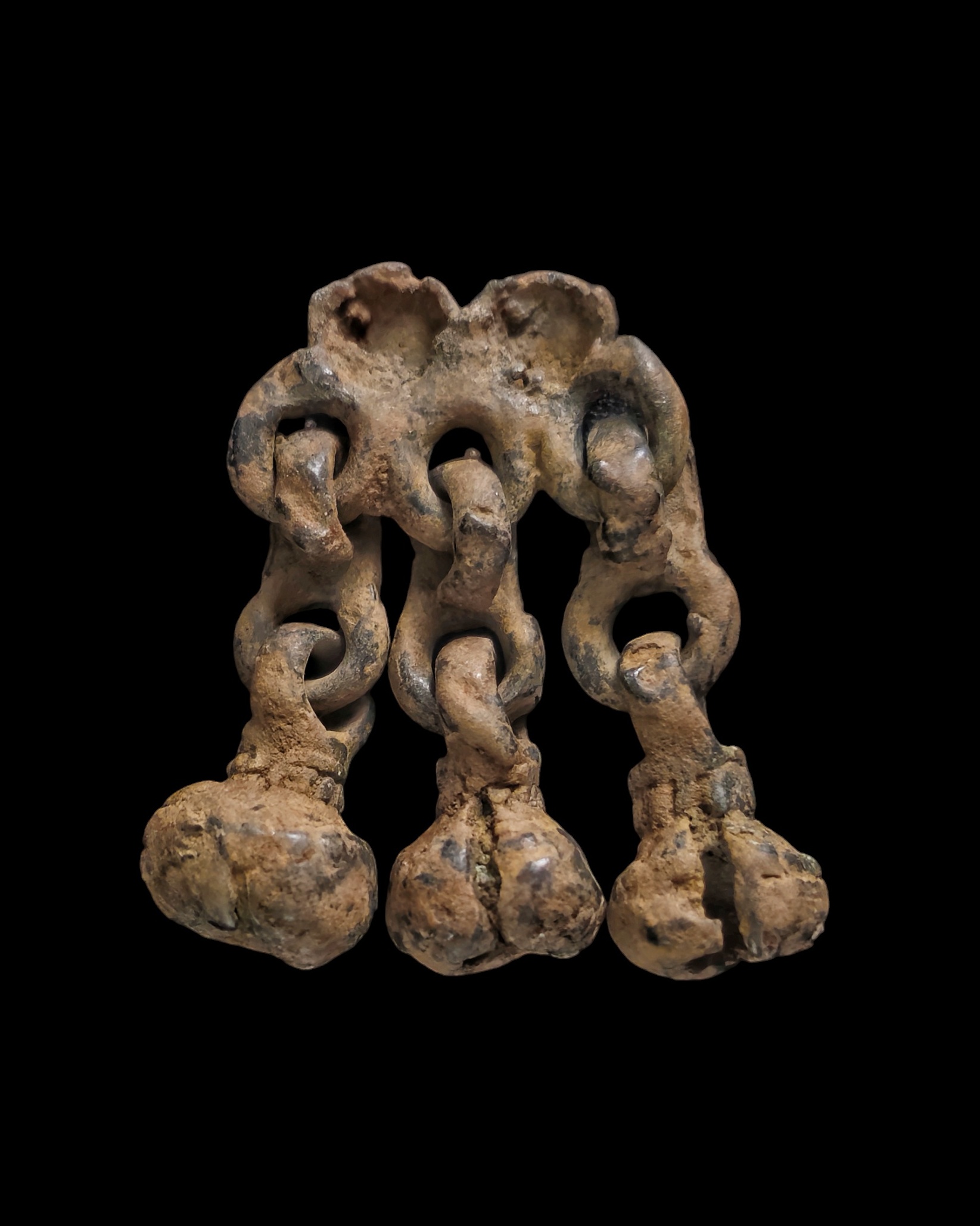 Viking period bronze cast tinkling amulet pendant - Image 7