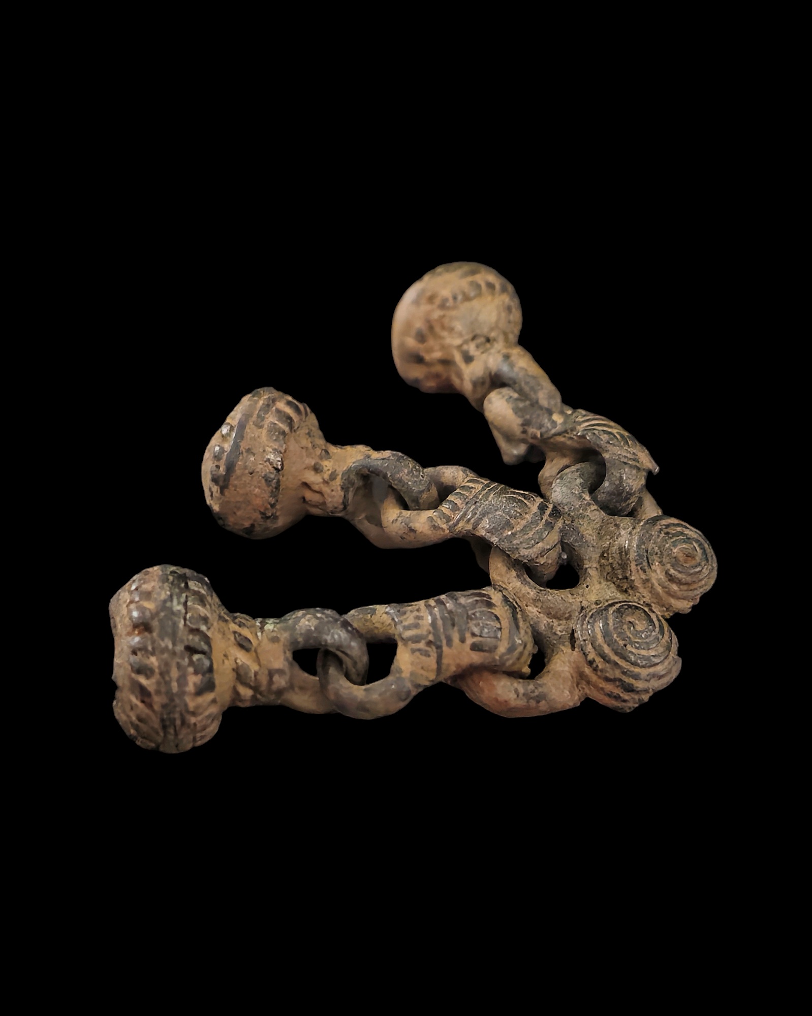 Viking period bronze cast tinkling amulet pendant - Image 6