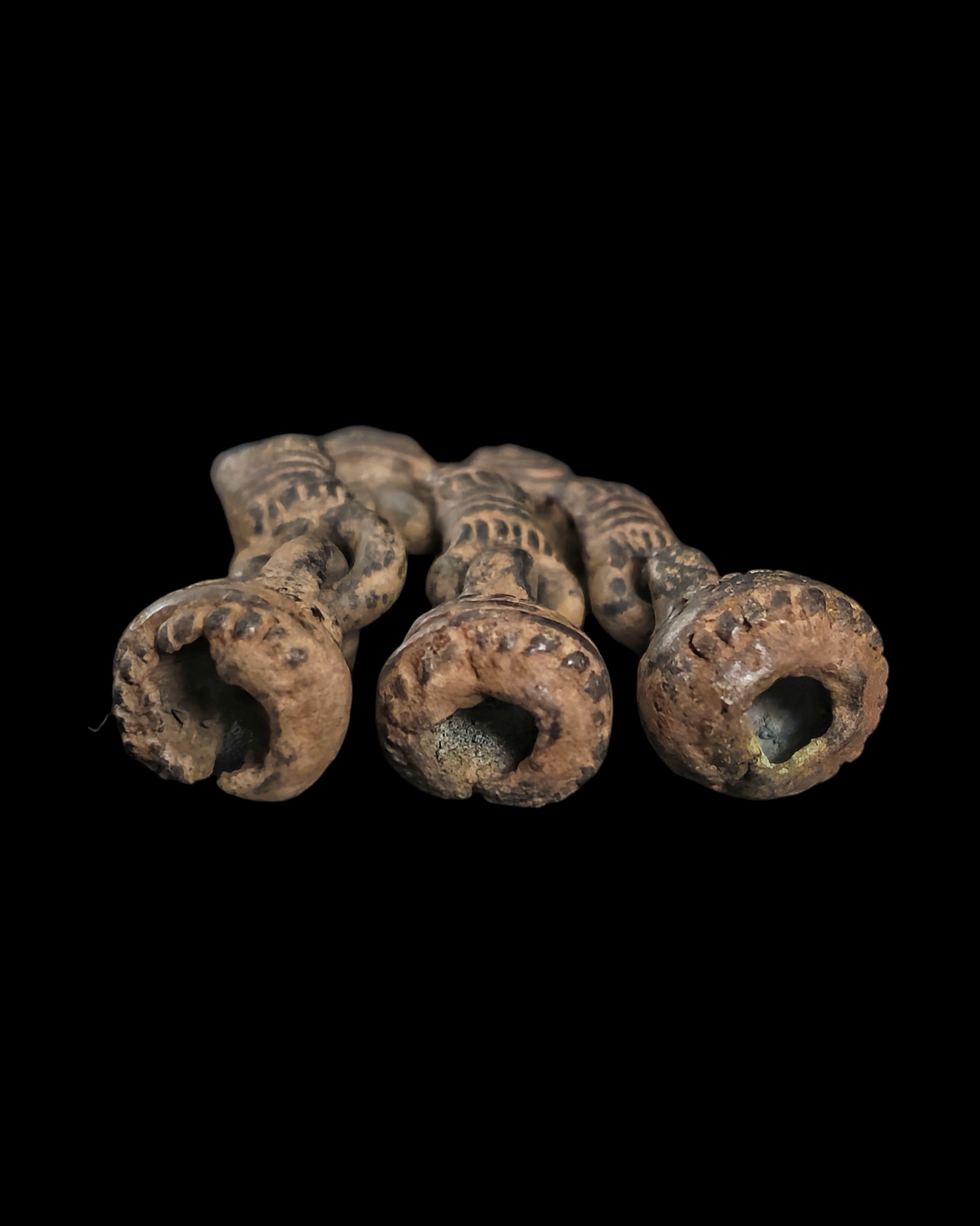 Viking period bronze cast tinkling amulet pendant - Image 3