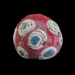 Mediterranean region stratified eye glass bead