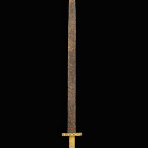 Migration period ceremonial sword with a gold grip