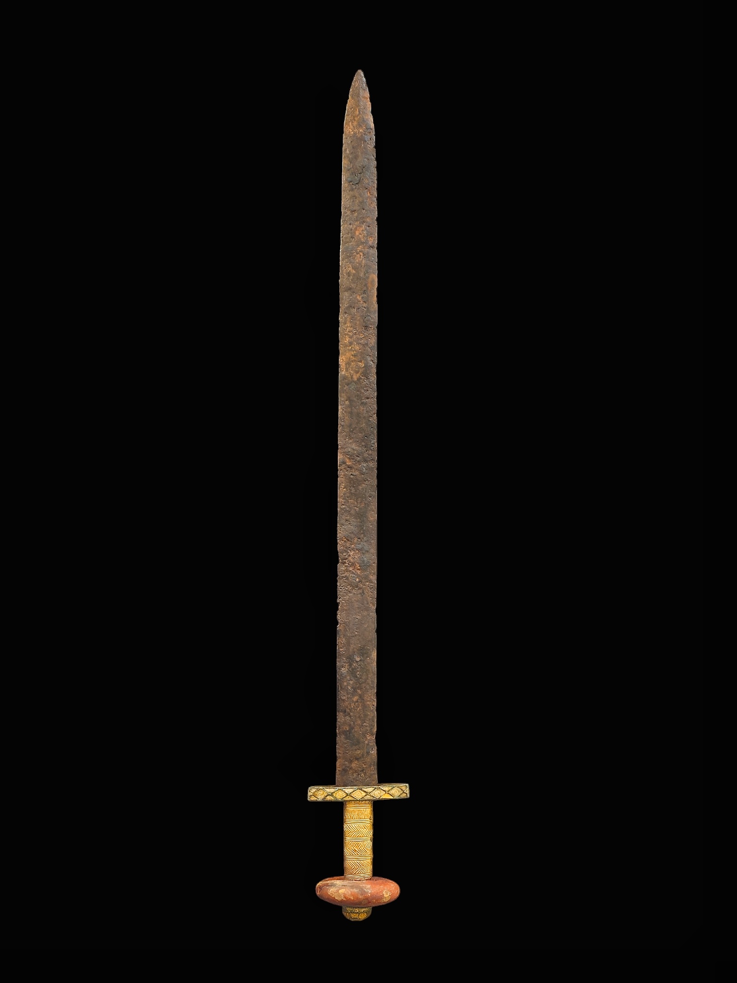 Migration period ceremonial sword with a gold grip