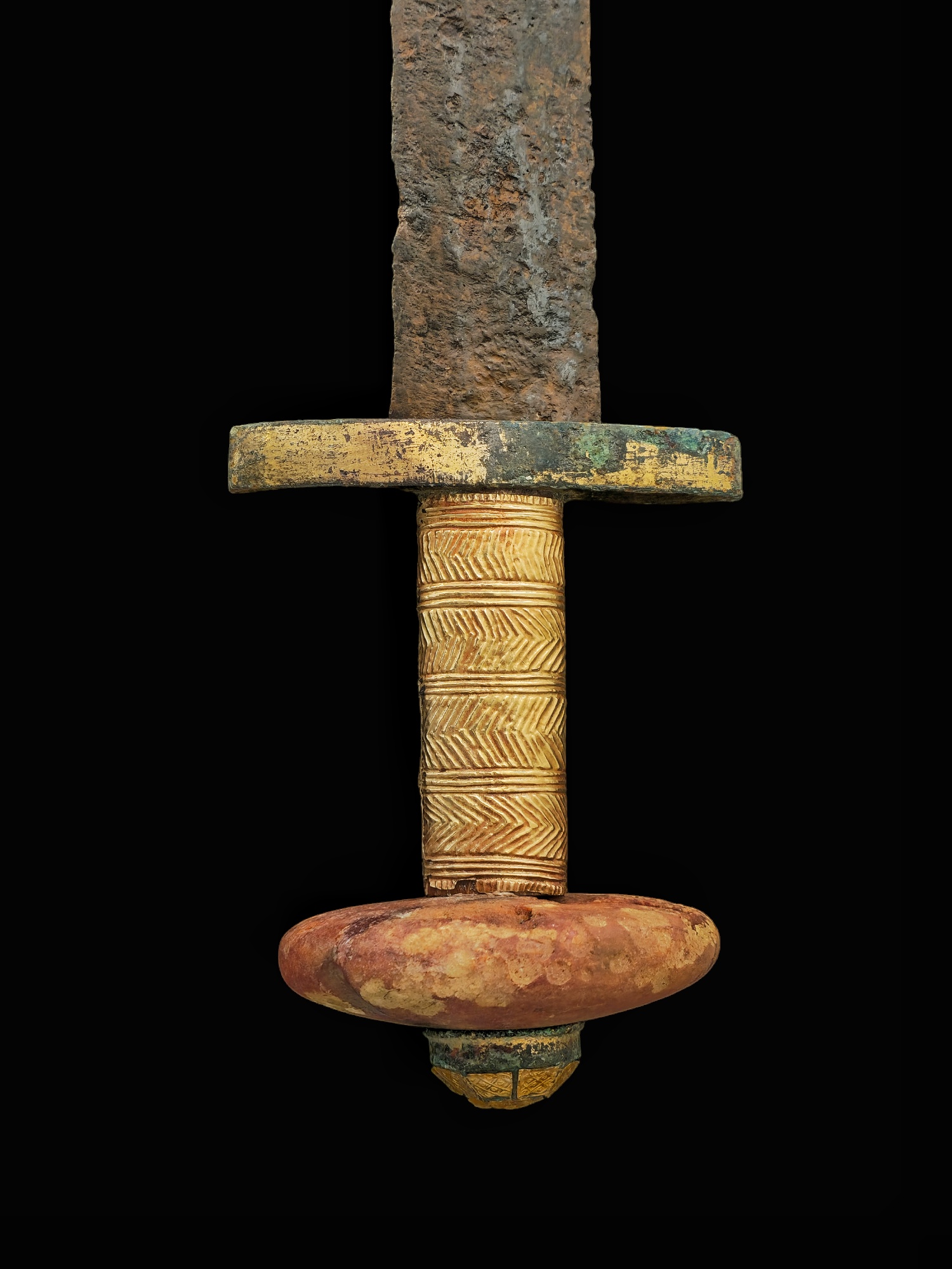 Migration period ceremonial sword with a gold grip - Image 12