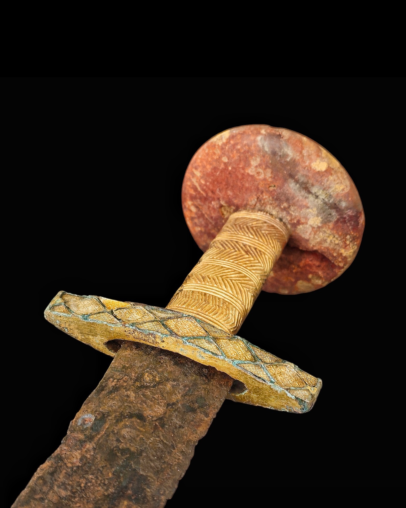Migration period ceremonial sword with a gold grip - Image 11
