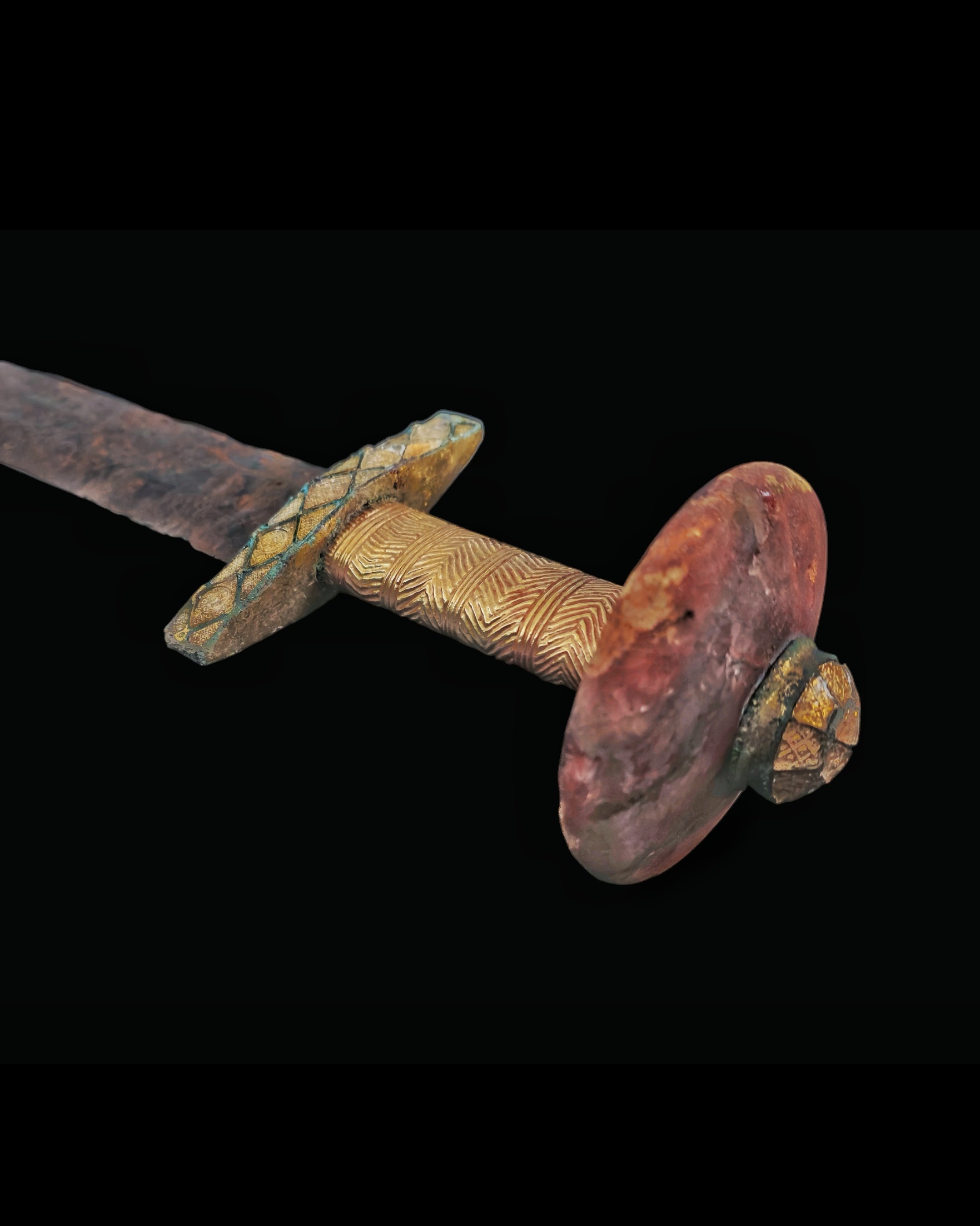 Migration period ceremonial sword with a gold grip - Image 9