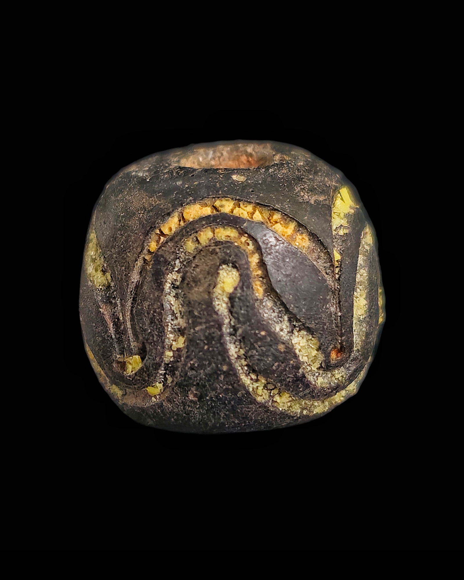 Islamic glass bead with enamel - Image 2