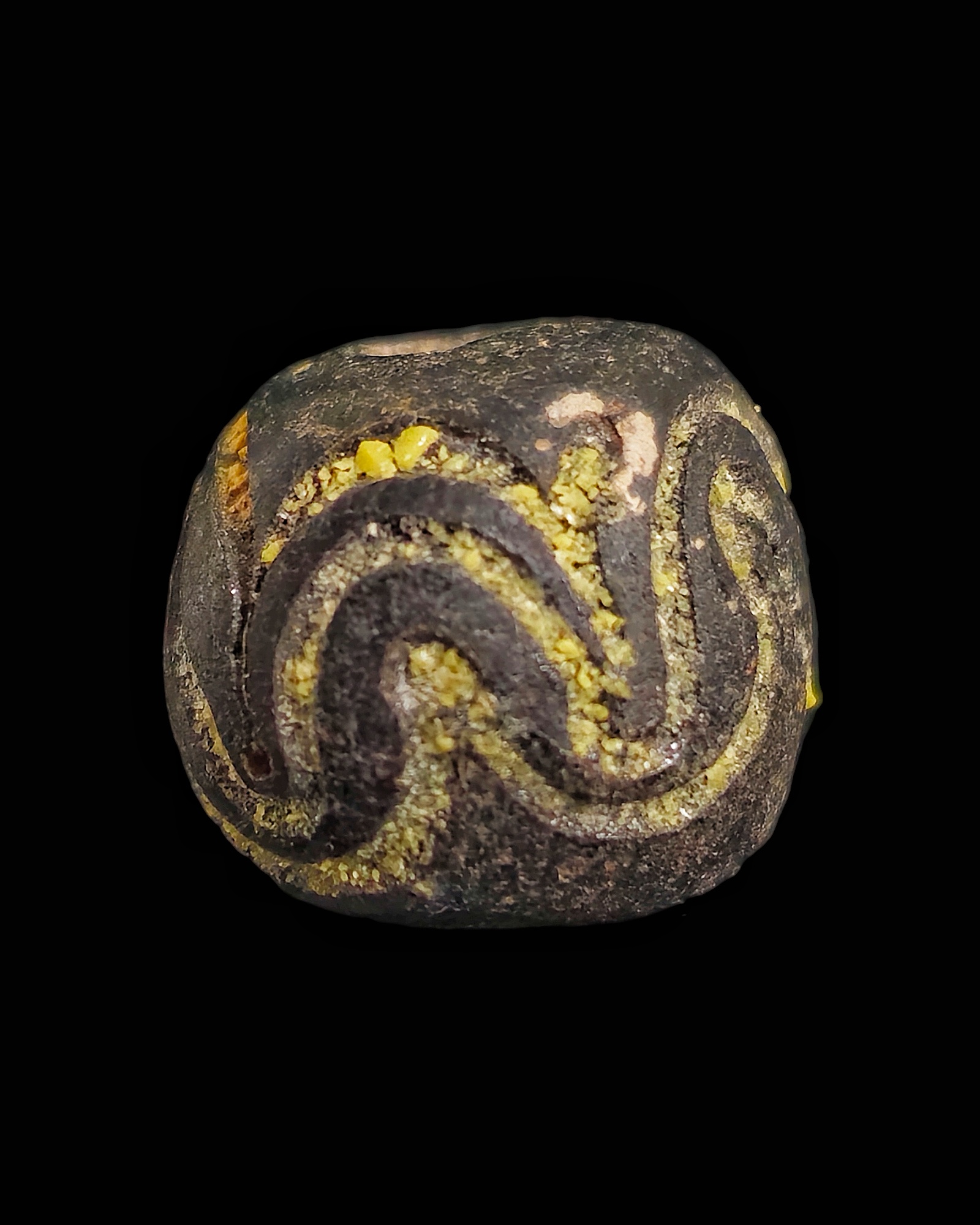 Islamic glass bead with enamel - Image 3
