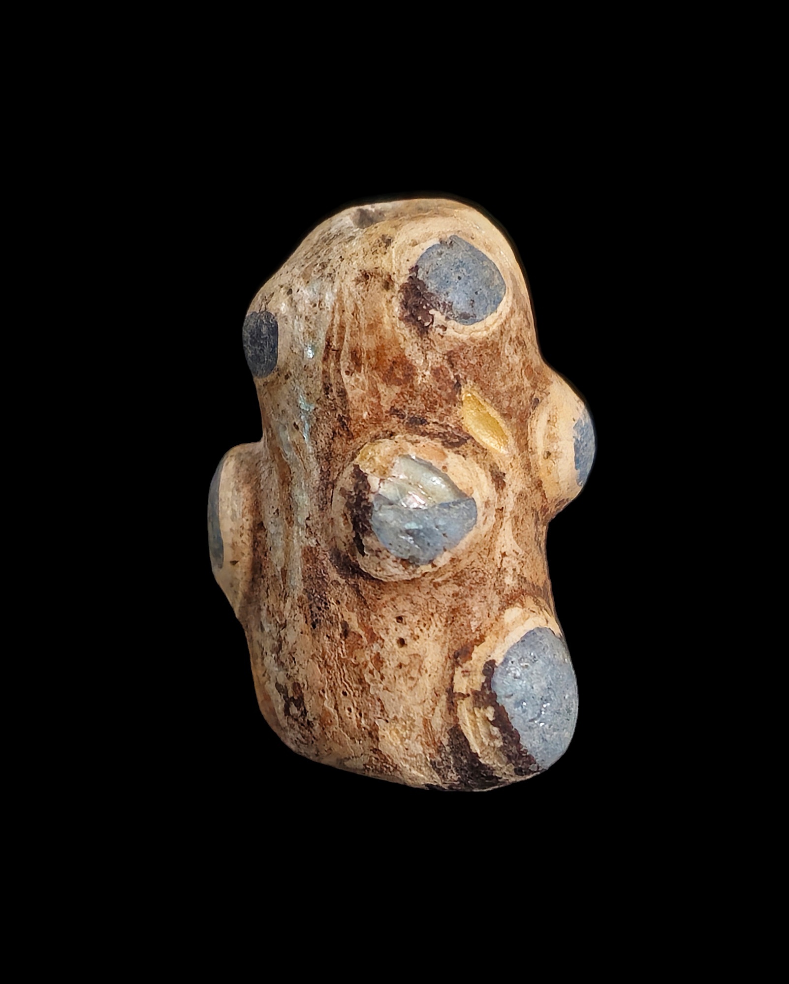 Phoenician glass stratified eye bead - Image 2