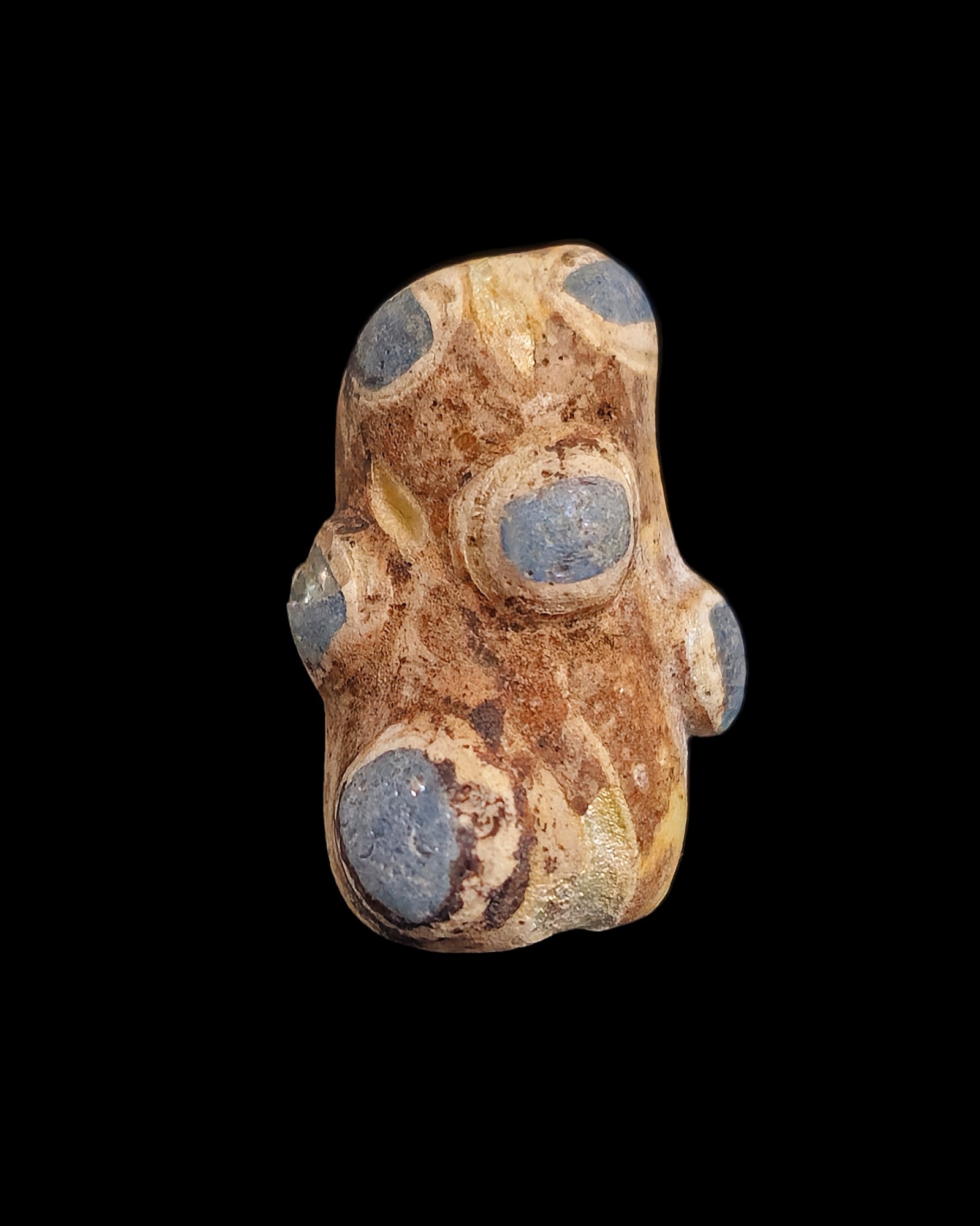 Phoenician glass stratified eye bead