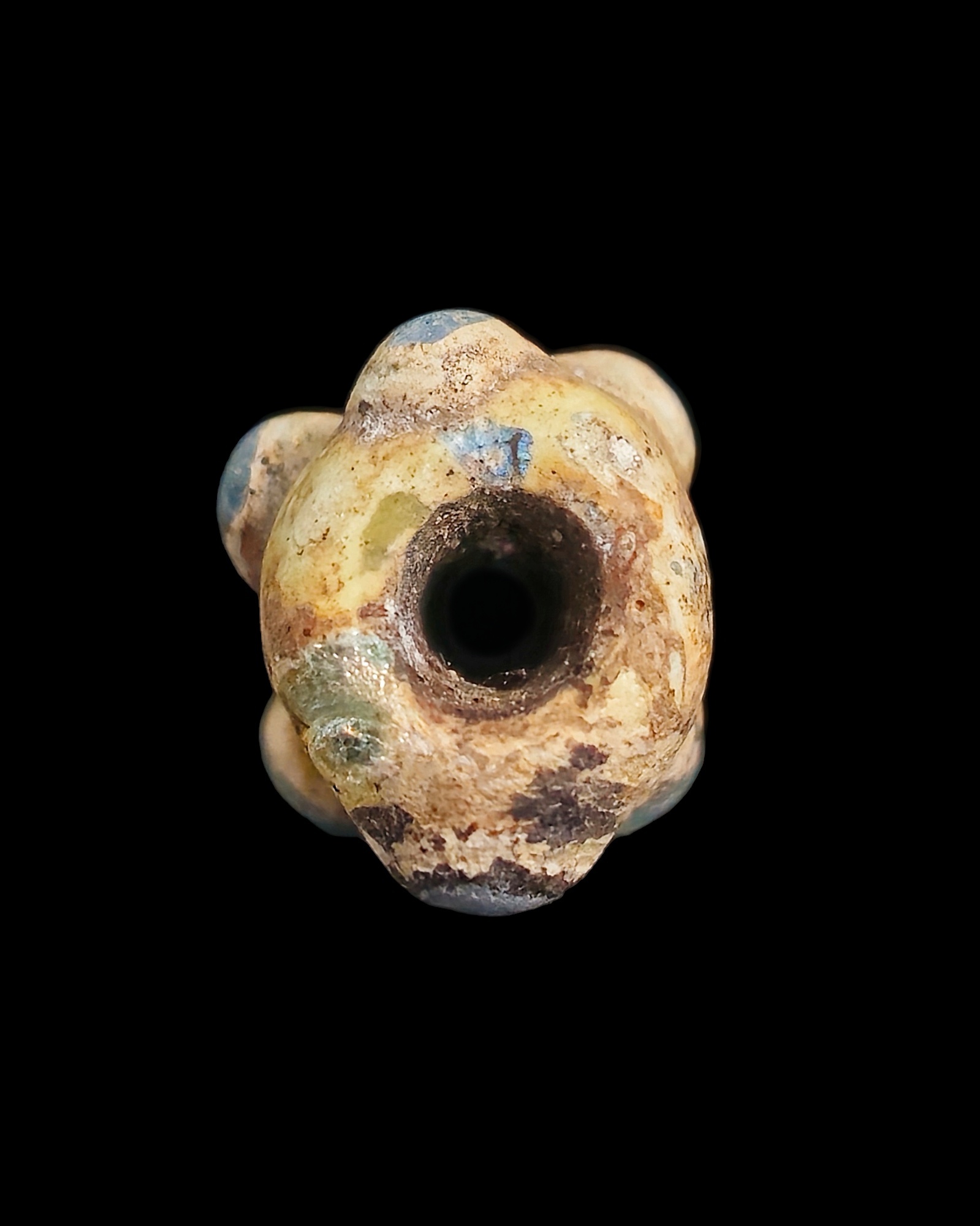Phoenician glass stratified eye bead - Image 8