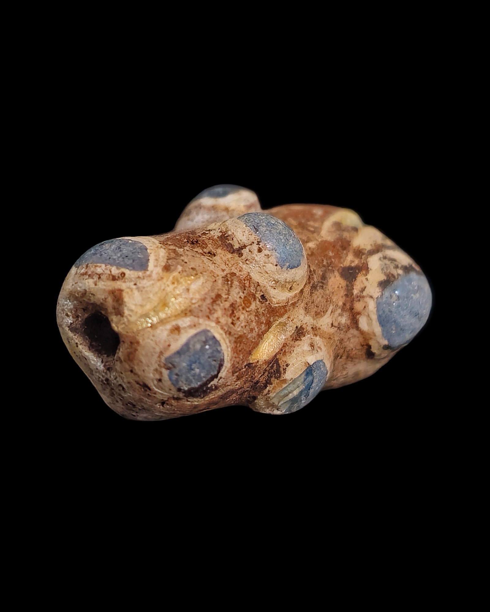 Phoenician glass stratified eye bead - Image 5