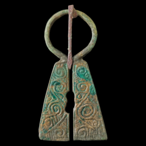 Viking period bronze omega fibula
