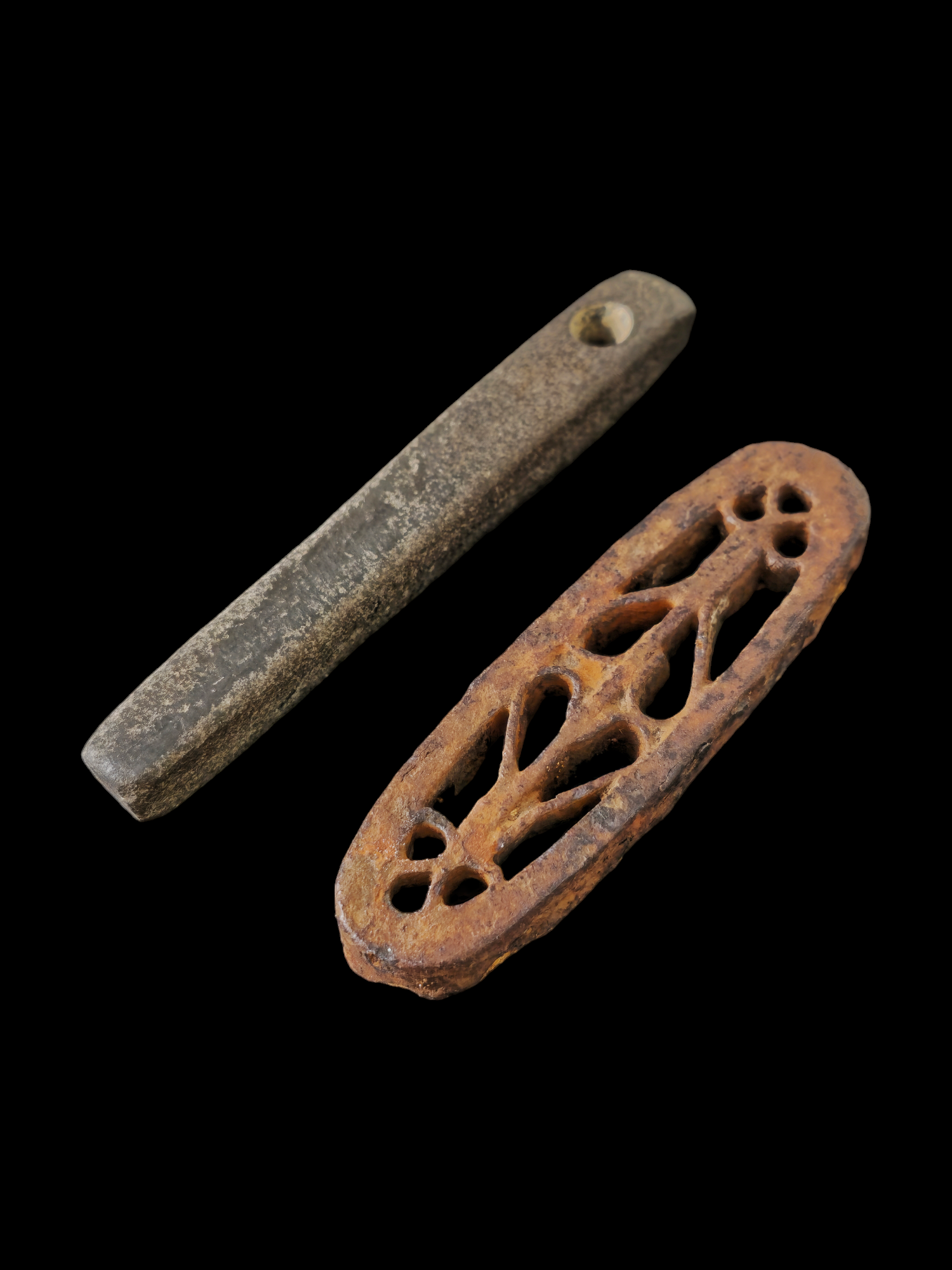 Viking period whetstone and ornamented iron fire striker - Image 3