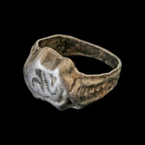 Medieval, Crusaders era rare silver ring