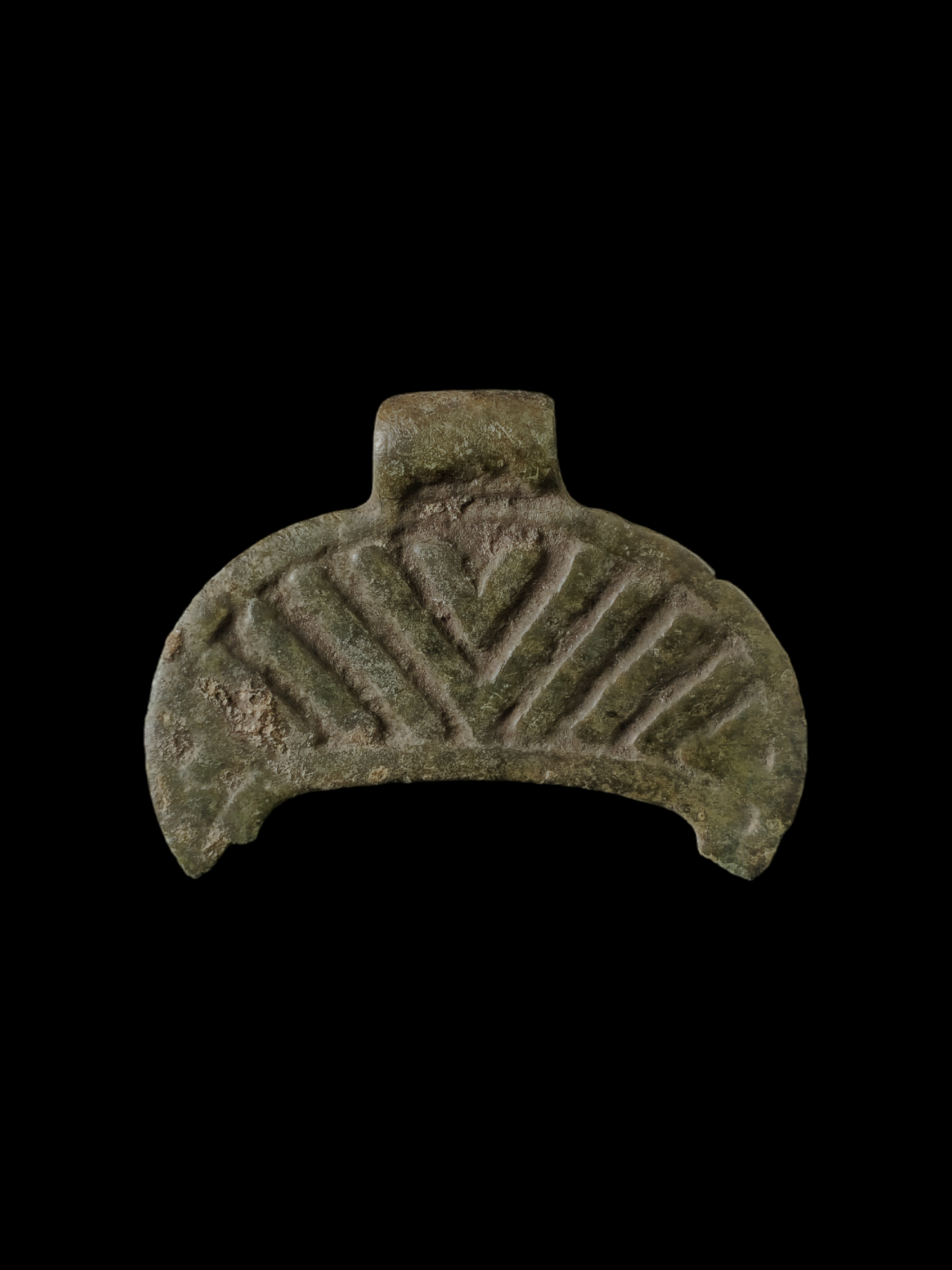 Viking period bronze lunula pendant