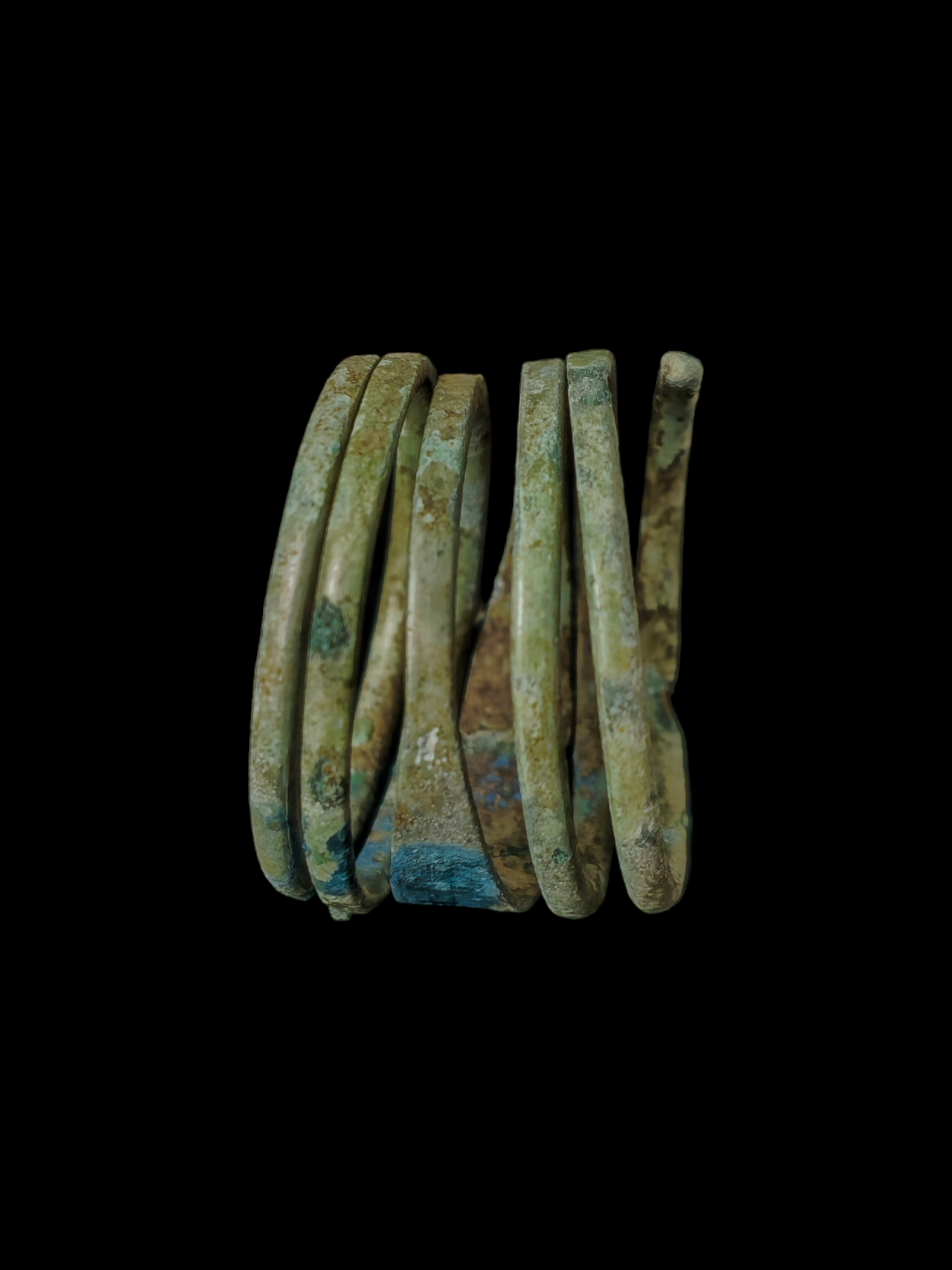 Viking period bronze spiral ring - Image 6