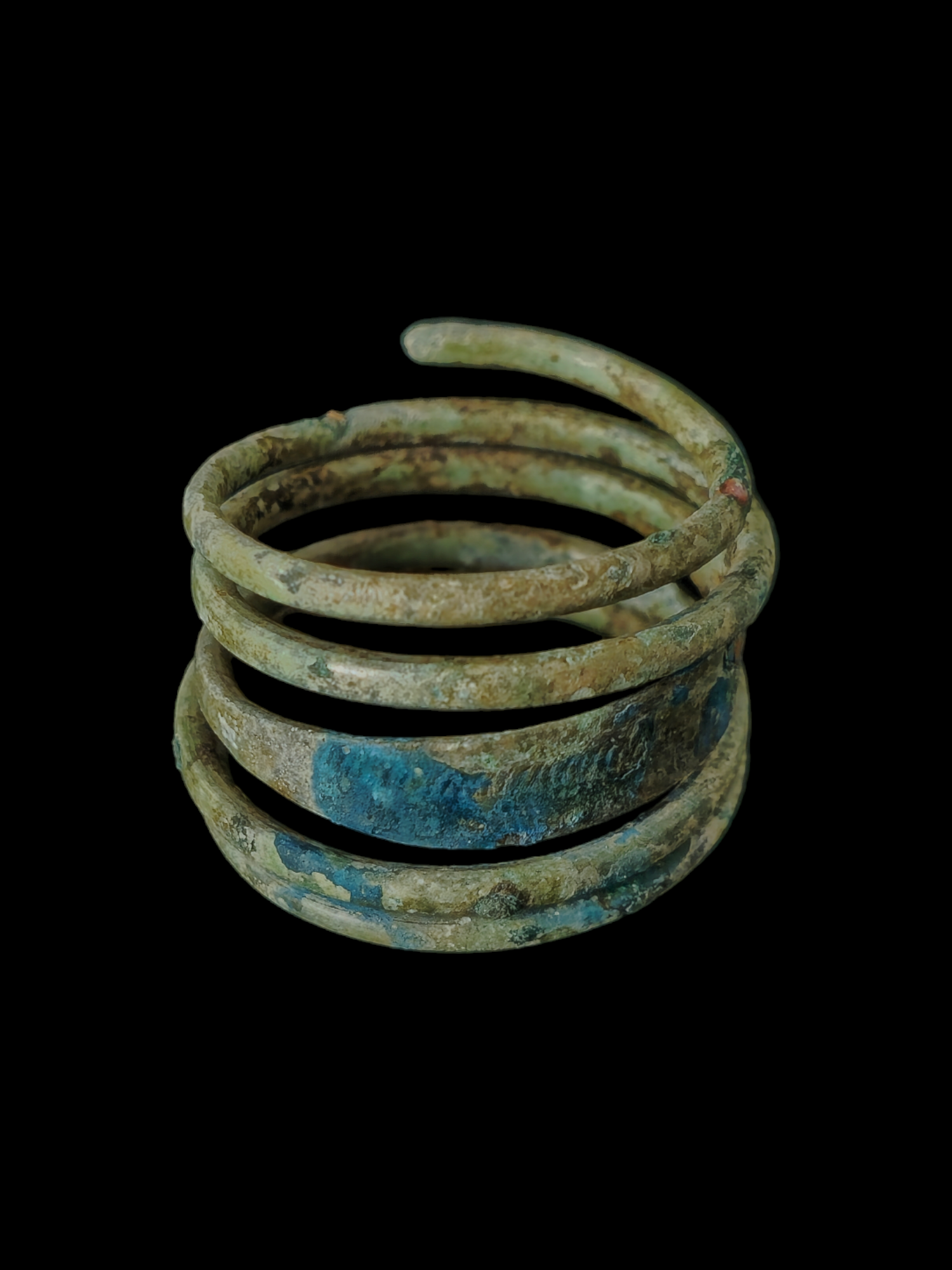 Viking period bronze spiral ring - Image 8