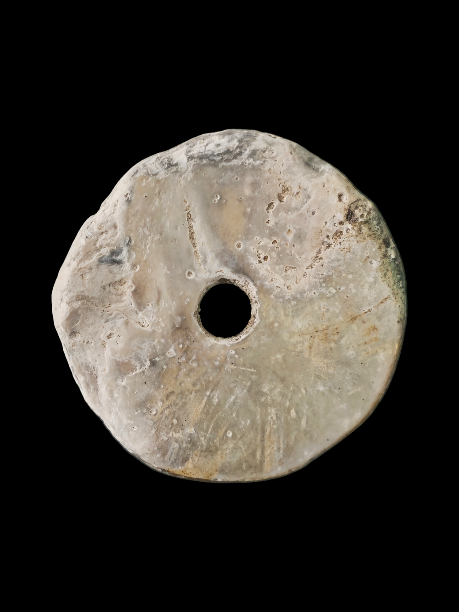 Bronze age shell flat bead
