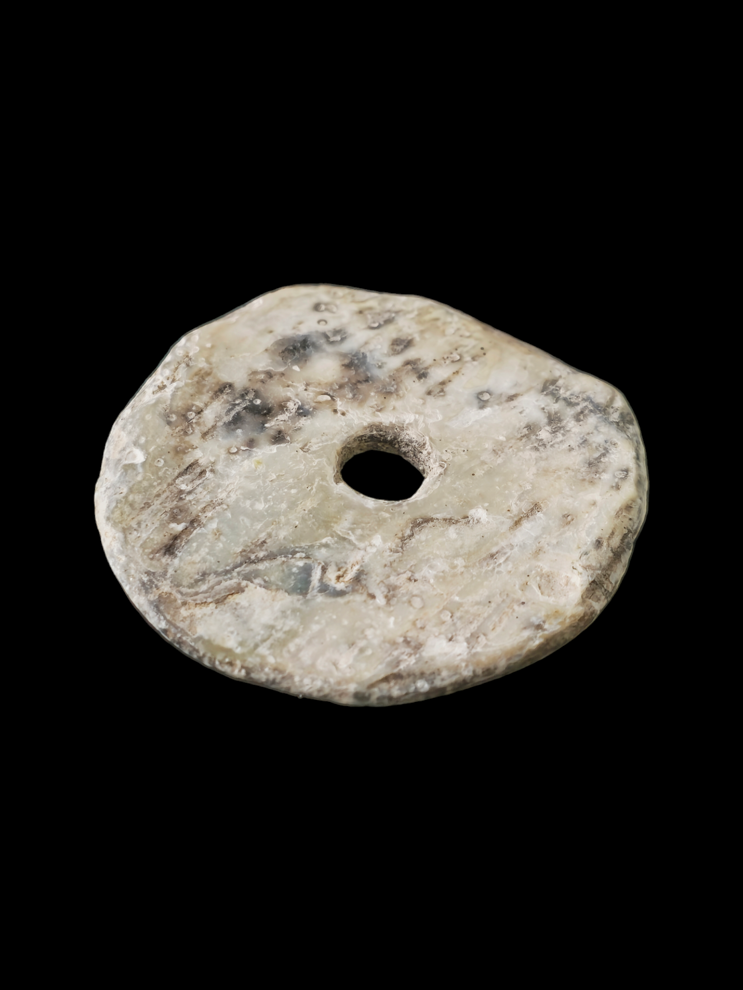 Bronze age shell flat bead - Image 4