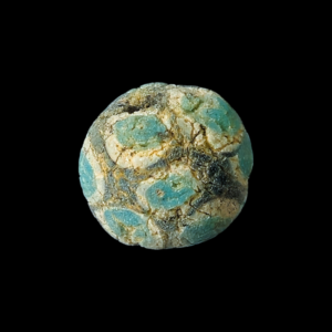 Mediterranean region stratified eye glass bead