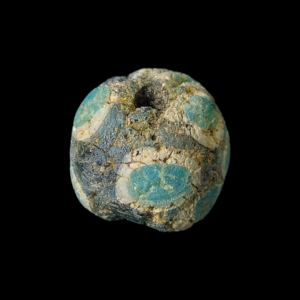 Mediterranean region stratified eye glass bead
