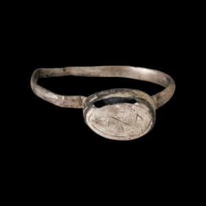 Medieval, Crusaders era silver ring