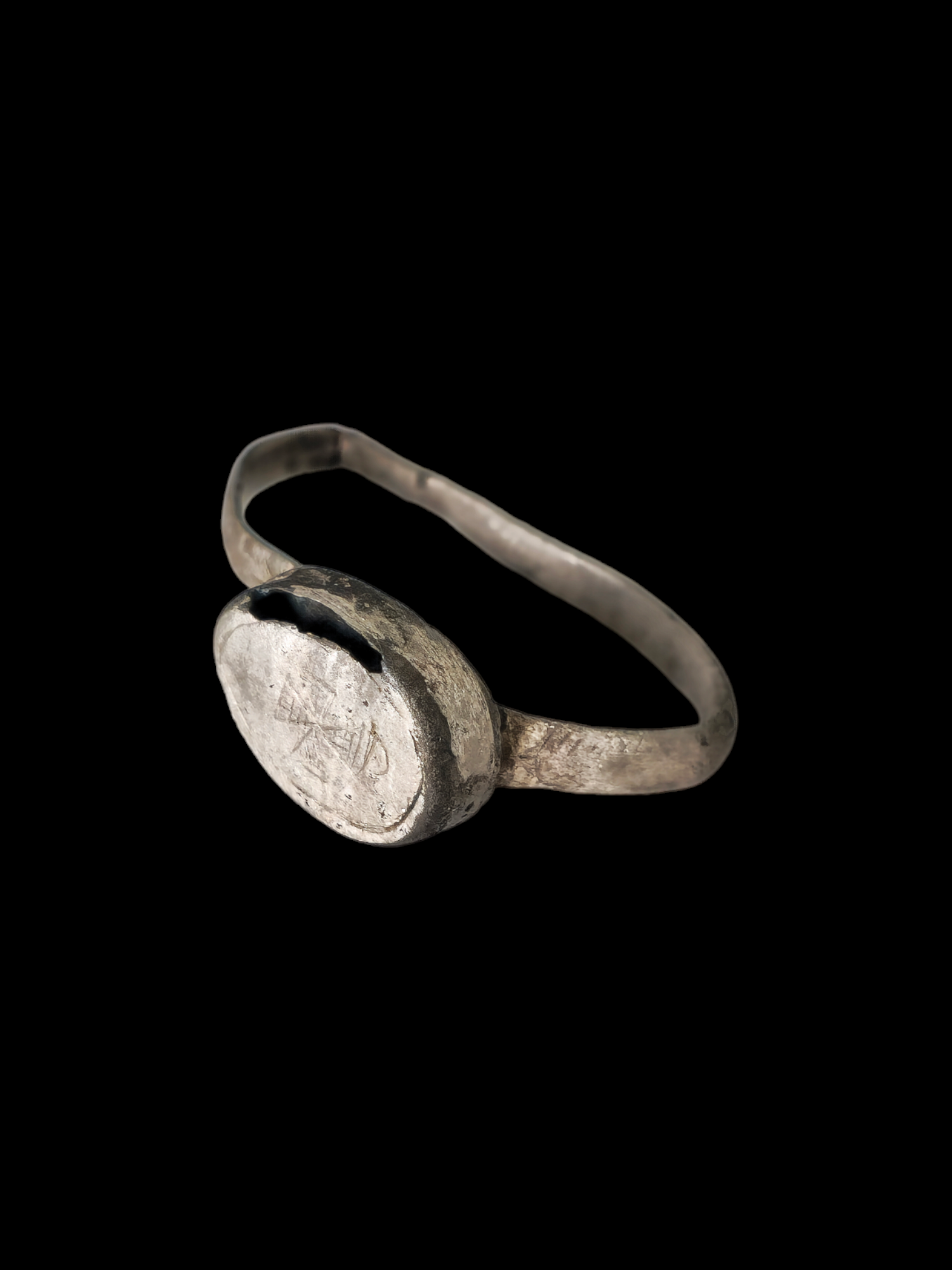 Medieval, Crusaders era silver ring - Image 4