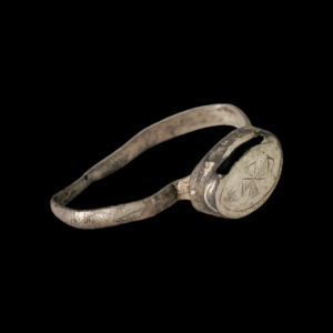 Medieval, Crusaders era silver ring