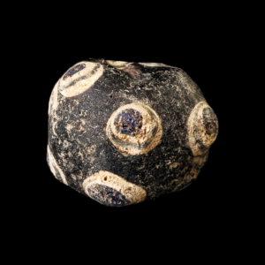 Mediterranean region stratified eye glass bead