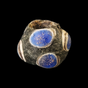 Mediterranean region stratified eye glass bead