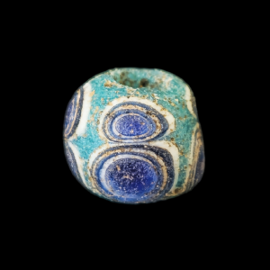 Mediterranean region stratified eye glass bead