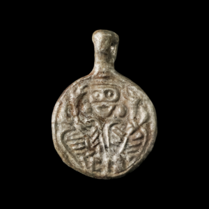 Viking period silver “Odin with two birds” pendant