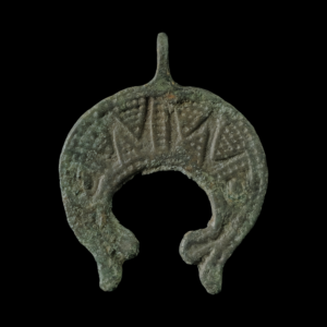Viking period bronze lunula pendant