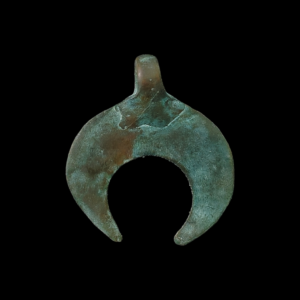 Viking period bronze lunula pendant
