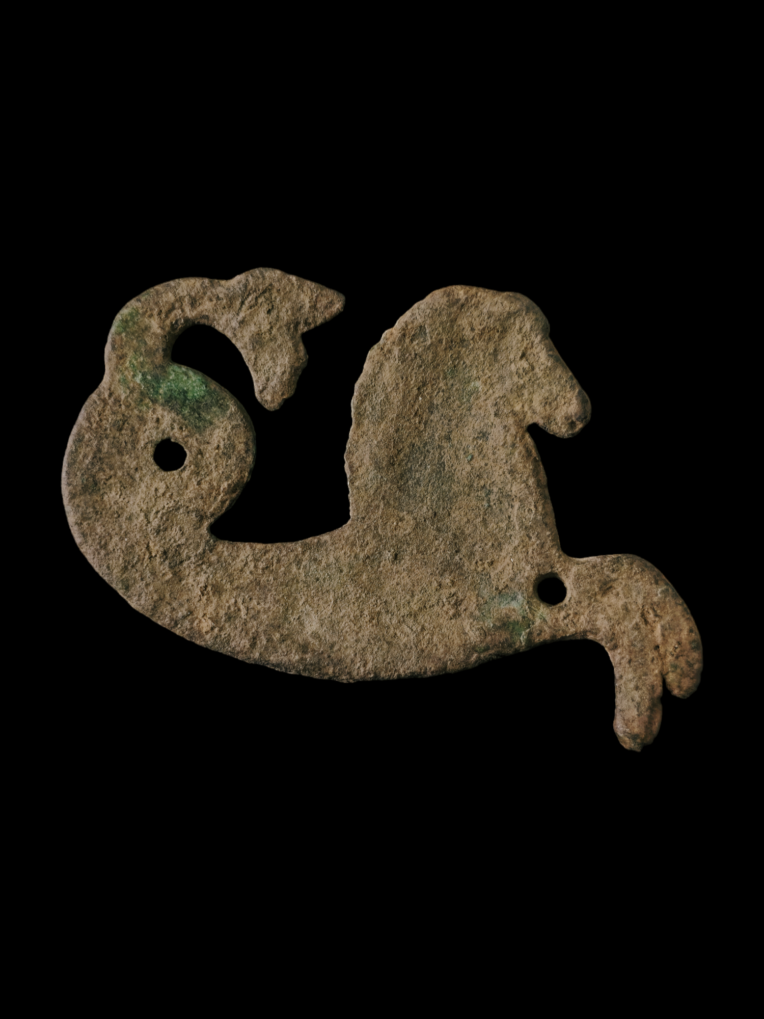Medieval gilded bronze Hippocampus figure - Image 2